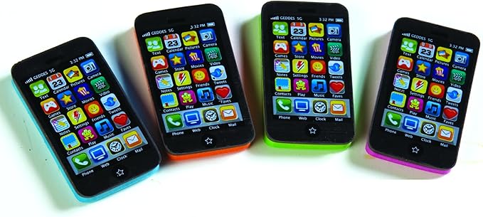 Raymond Geddes Smart Phone Erasers for Kids (Pack of 288)