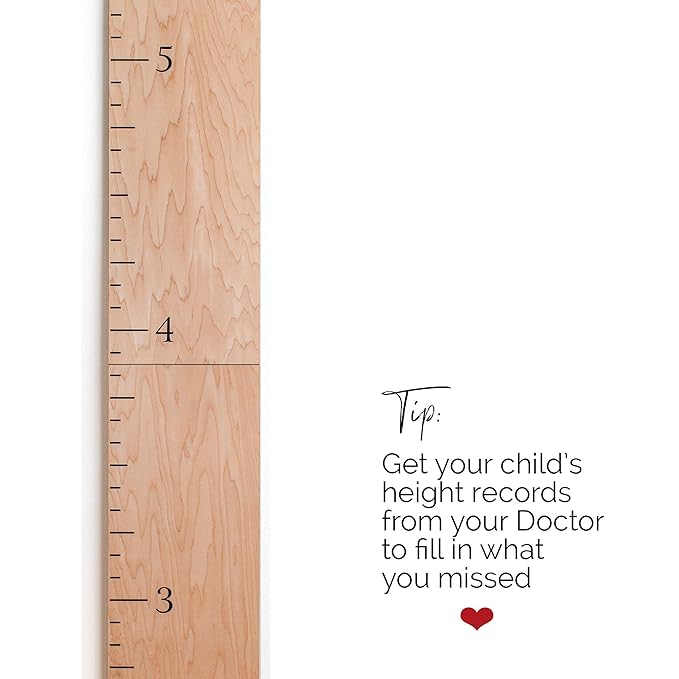 HEADWATERS STUDIO Wood Growth Chart for Wall - Growth Chart Wood Growth Chart for Kids Wooden Ruler Growth Chart Child Height Wall Chart Grow Chart for Wall Kids Wall Ruler Height Chart-Modern Natural