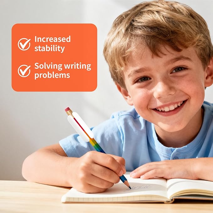2-Pack Weighted Pencil Grips – Silicone Handwriting Aid for Kids, Elderly & Special Needs – Assists with Penmanship Issues Due to Autism, Tremors, Grip Strength or Fine Motor Skill Disability