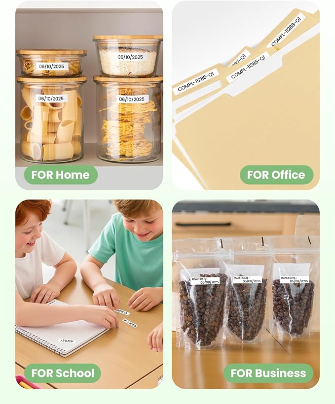 91330 Label KINGDOM Label Compatible with DYMO LetraTag Label Maker Refills | White Paper Tape Refills 12mm x 4m (1/2" x 13') Replace for Labeler Letra Tag 200B LT 100H 100T Plus, 10-Pack