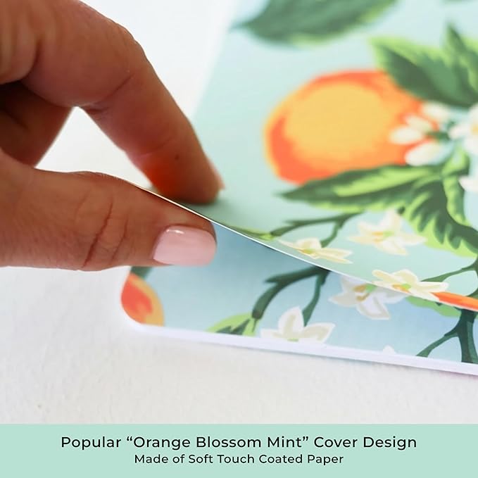 Blue Sky Day Designer 2026-2028 Monthly Academic Year 24 Month Planner Calendar, July 2026 - June 2028, 8.5" x 11", Flexible Cover, Stapled Binding, Orange Blossom Mint