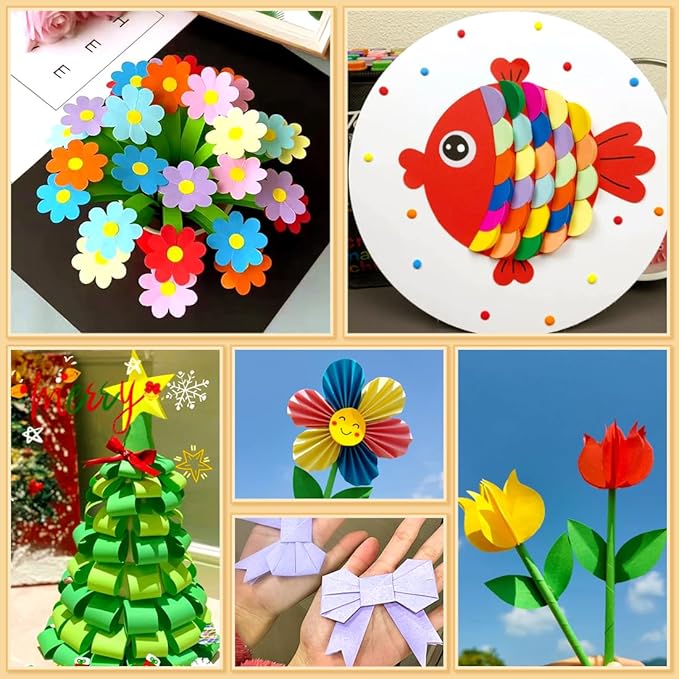 Praisebank Green Origami Paper, 1000pcs 6x6 inch, Double Sided Color, Origami Kit with Guide instruction for Crafts