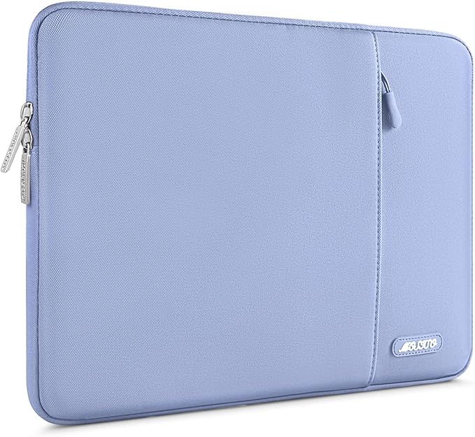 MOSISO Laptop Case 13 inch, Laptop Sleeve Compatible with MacBook Neo/Air/Pro 13 inch with A18/M5/M4/M3/M2/M1 Chip 2026-2016, Polyester Vertical Computer Sleeve Bag with Pocket, Pastel Blue