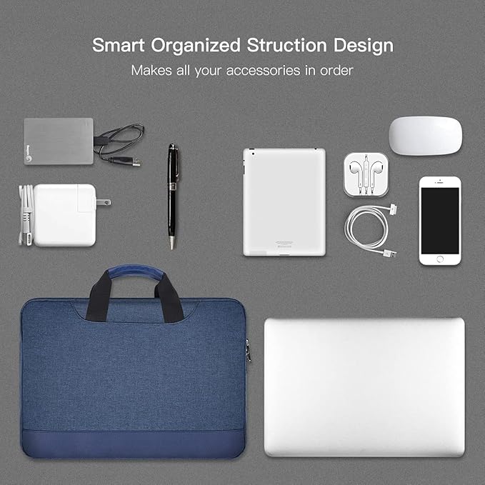 11.6 12.9 Inch Laptop Bag Men Women TSA Briefcase Sleeve for Macbook Neo 13 A18 Pro A3404, iPad Air 13 M4 M3 2026, 13" iPad Pro M5 M4, iPad 12.9", Acer Lenovo Dell Chromebook 11.6" Carrying Case, Blue