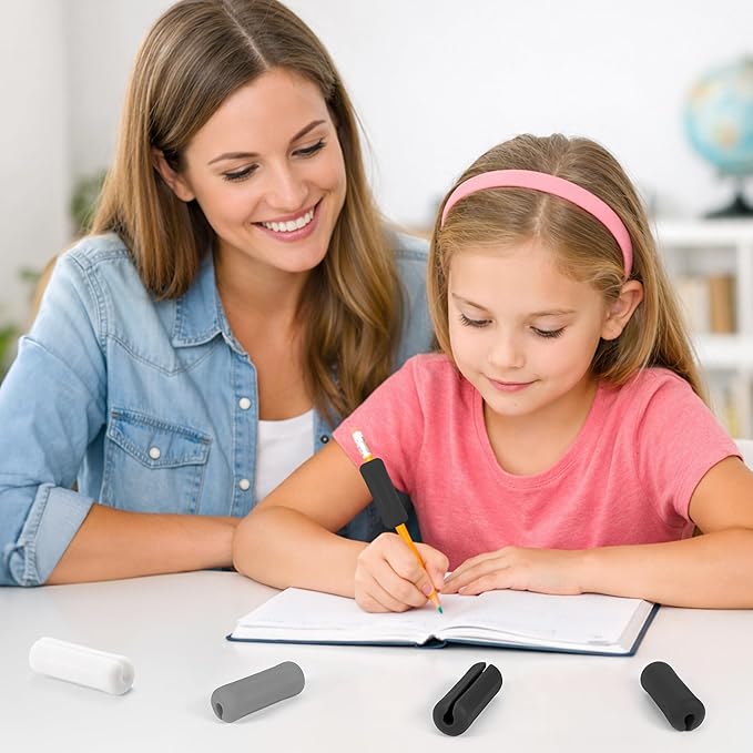 5-Pack Weighted Pencil Grips, Handwriting Aid for Children, Elderly, or Special Needs (Color 1)