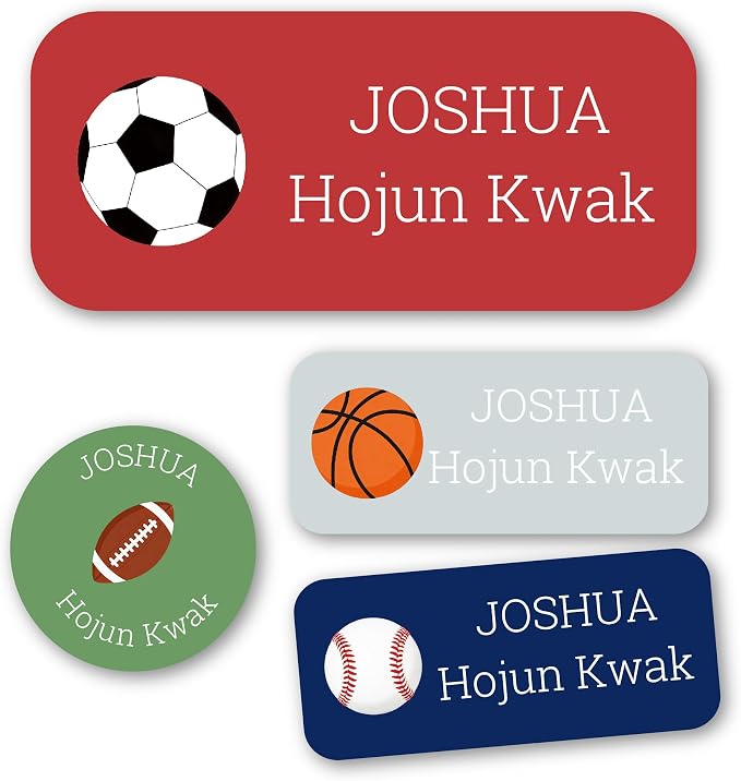 Personalized Daycare Name Labels for Kids (117 Labels) - Custom Durable Waterproof Name Stickers for Clothing Tags, Water Bottles, Lunch Boxes, and School Supplies - Dishwasher, Washer