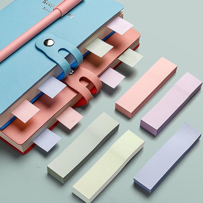 Potanro 1140PCS Sticky Index Tabs, Colourful Tabs for Notebooks, Page Markers Sticky Tabs, Book Tabs, Tabs for School Office, Classroom, Home Meetings