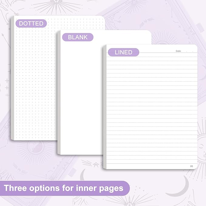 Blank Journal for Women Men, 192 Pages A5 Notebook Journal, Hardcover Notebook with 100Gsm Thick Pages, Leather Note Book for Writing, Travel, Business, Office, Prayer 5.7 x 8.3, Light Purple