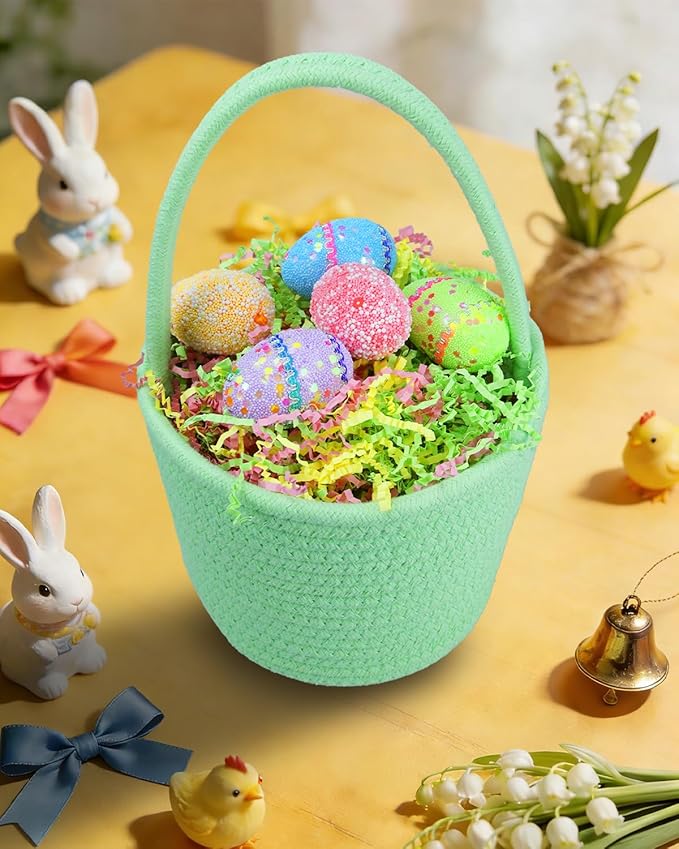 Raissily 10.5oz/300g Crinkle Cut Paper Shred Filler, Packing Grass Cushion for Wedding Birthday Anniversary Easter Engagement Gift Confetti Box Bag Basket Filling Decoration (Green/Pink/Yellow)