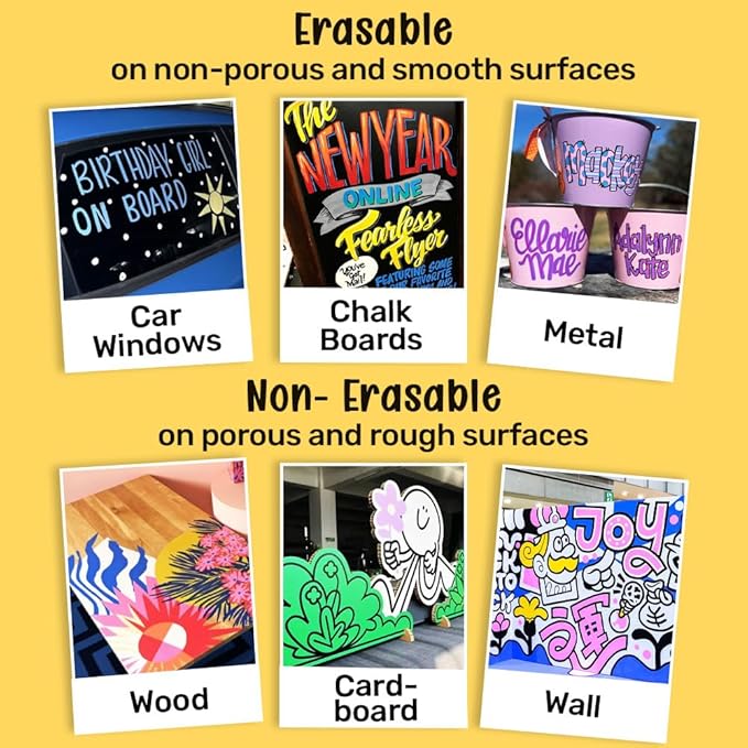 Chalkola Car Window Markers for Glass Washable - (15mm, 20 Pack w/Gold Silver) | Jumbo Liquid Chalk Markers for Blackboard, Chalkboard, Auto Mirror, Bistro Board — 3 in 1 Wide Nib Chalk Paint Pens
