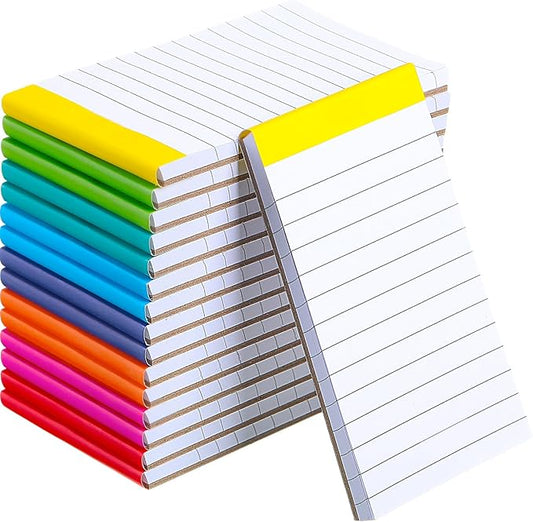 Tenceur 16 Pcs Line Notepads 3 x 5 Inch Small Graph Grid Math Notebooks Pocket Lined Graph Memo Pads Scratch Pads Mini Writing Pads with 100 Pages Pads for School Classroom Supplies Homework