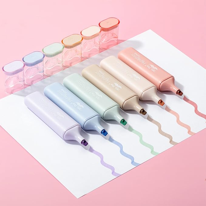 Mr. Pen- Aesthetic Highlighters, 6 Pack, Morandi Colors | Cute Highlighters Assorted Colors for Journaling, Highlighting, Underlining, Fast Dry, Back to School Supplies