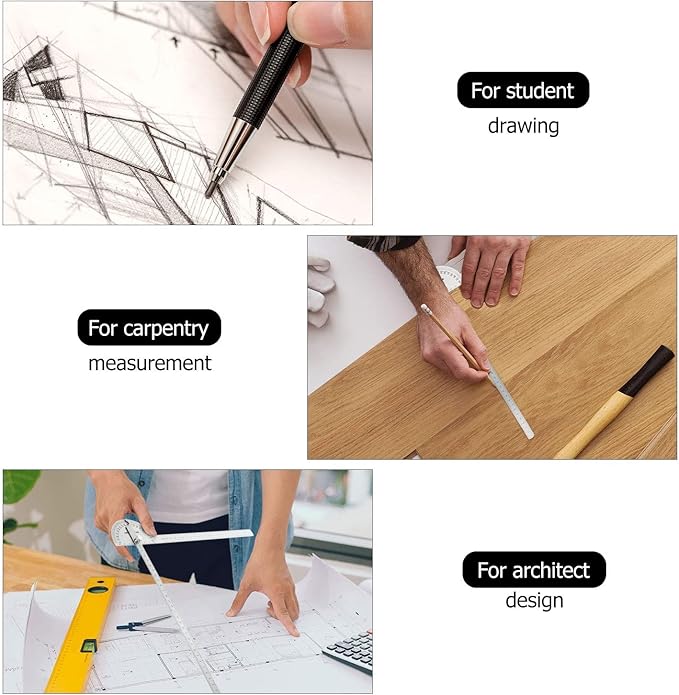 Utoolmart Brass Straight Ruler, 15cm / 5.9-inch Double-Sided Scale Ruler, Measuring Tool for Engineering Office Architect and Drawing 1 Pcs