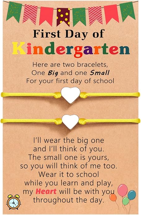 UNGENT THEM Big & Small Heart Bracelets Back to School Gifts for Girls