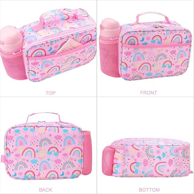 RHCPFOVR Kids Lunch Bag - Insulated Lunch Box for Boys Girls,Washable Lunch Bag and Reusable Toddler Leak-proof Lunchbox for School and Daycare