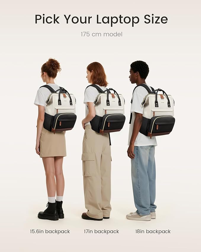 LOVEVOOK Laptop Backpack for Women, 18 Inch Work Business Backpacks Purse With Large Capacity, Waterproof Nurse Bag College Bookbag for School, Waterproof Casual Daypack for Travel