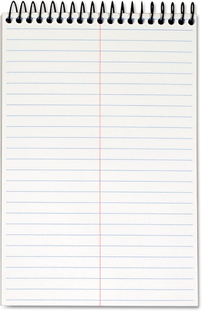 Tops Docket Gold Steno Book, 6" x 9", Gregg Rule, Clear Poly Cover, 100 Sheets (99708)