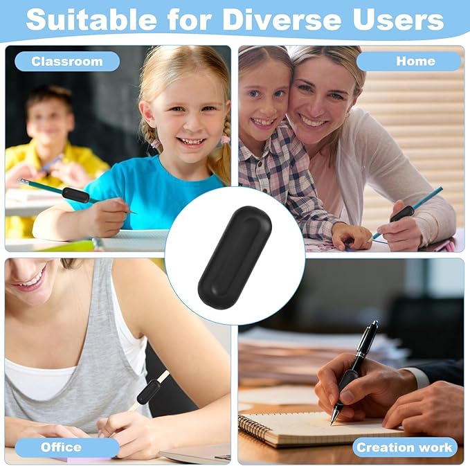 Weighted Pencil Grips, 3 Pack 1oz Silicone Handwriting Aid for Kids, Elderly & Special Needs Improves Penmanship for Autism ADHD Tremors Dyspraxia & Fine Motor Skills