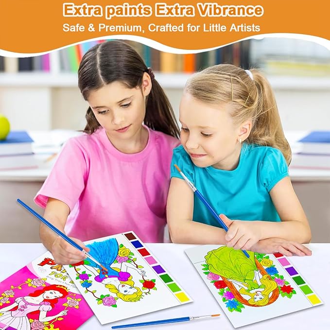 YXOTJHS Watercolor Coloring Book, Paint with Water Books for Kids - Mess Free Coloring for Toddlers, Magic Paint Set - Arts and Crafts for Girls Ages 4-8 - Travel, Stocking Stuffers