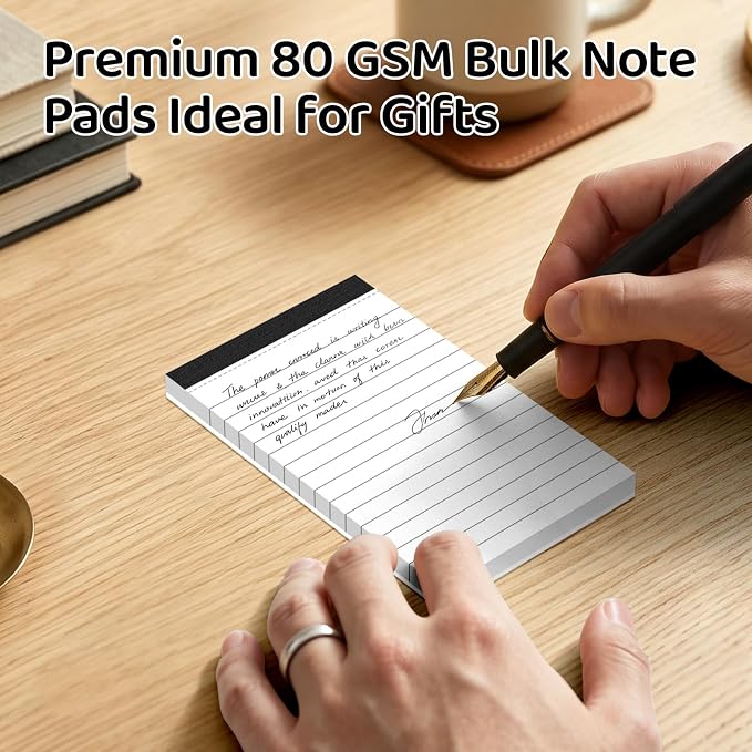 3x5 Lined Notepads 36-Pack - White Ruled Memo Pads with Firm Backing for Daily Lists, School Notes & Office Reminders | Smooth No-Bleed Paper for Students, Teachers & Professionals