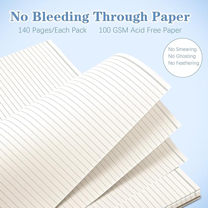 Spiral Notebook, College Ruled Notebook Journal, 4 Pack Large B5 Lined Notebooks for Work, School, Notes Taking, 8" x 10" Subject Notebook, 560 Thick Paper, 24pcs Index Tabs, Assorted Pastel Notebook