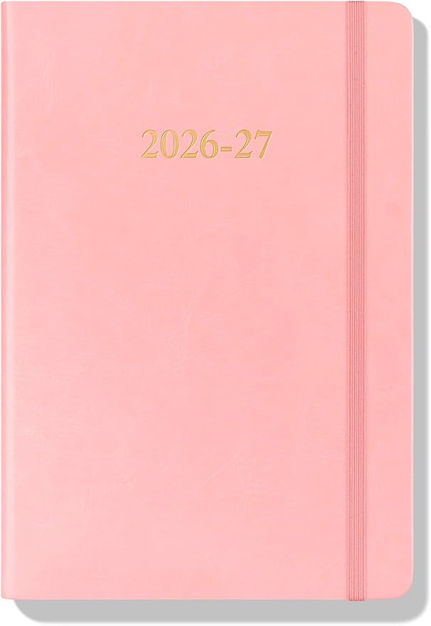 Wykeham's Executive 2026-27 Daily Journal Planner – Customization Available – Mid-Year Academic Diary – July 2026 to June 2027 (Rose, 8.5"×5.5")