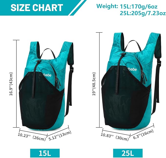 Ultra Lightweight Foldable Backpack,Water Resistant Small Packable Hiking Daypack Outdoor Camping Travel Bag