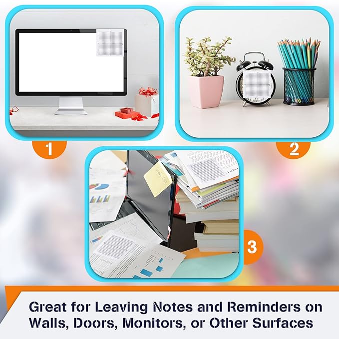 Sabary 8 Packs Graph Paper Sticky Notes 400 Sheets 3 x 3 Inch Lined Mini Graph Pads 20 x 20 Four Quadrant Adhesive Grid Sticky Notes for Office School Math Supplies(8 Pads)