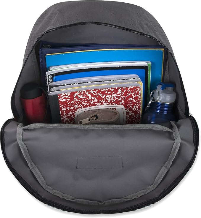 Trail maker 24 Pack- Classic 17 Inch Backpacks in Bulk Wholesale Back Packs for Boys and Girls (Gray)