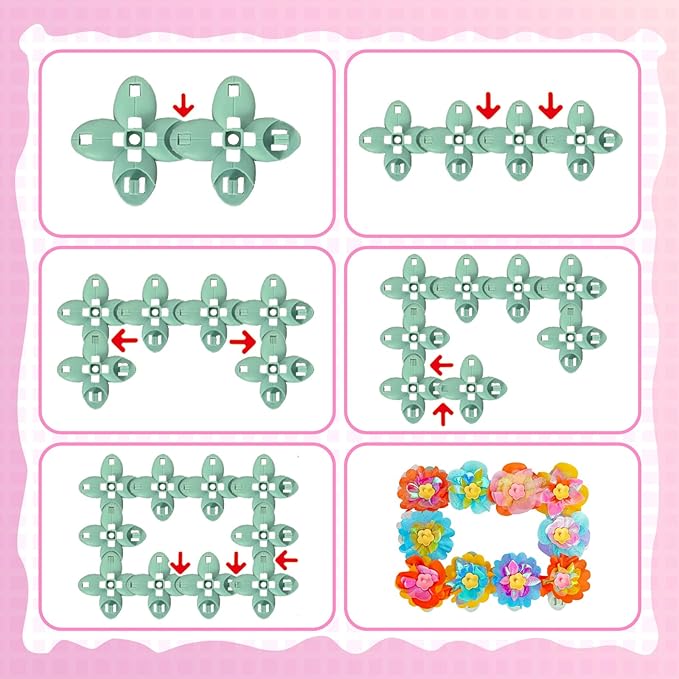 beefunni Flower Bouquet Craft Kits, DIY Crafts for Kids Ages 4-6-8, Upgrade Wreaths & Colorful Flowers Toys for 4 5 6 7 8+ Year Old Girl Birthday Gifts Ideas Educational Activities for Toddler