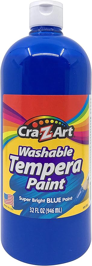 Cra-Z-Art Washable Tempera Paint, Blue, 32 Oz Bottle