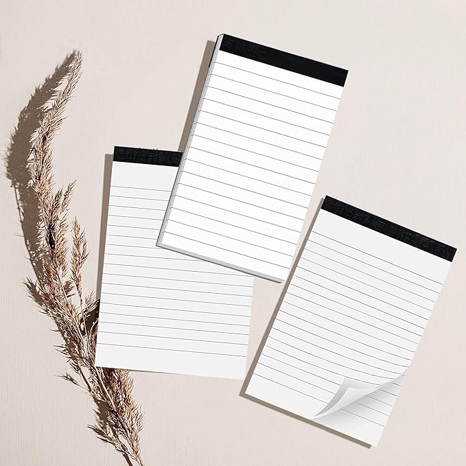 8 Pack Note Pads 3 x 5 Inch small notepads for Business Office Legal Pads, White Small Notepads Writing Pad Mini Notepad with 30 Sheets Lined Paper in Each Note pad