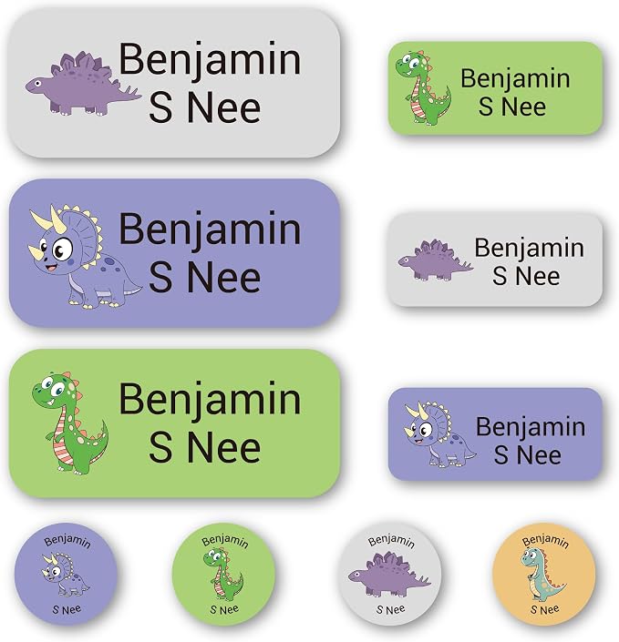 Personalized Daycare Name Labels for Kids (117 Labels) - Custom Durable Waterproof Name Stickers for Clothing Tags, Water Bottles, Lunch Boxes, and School Supplies - Dishwasher, Washer