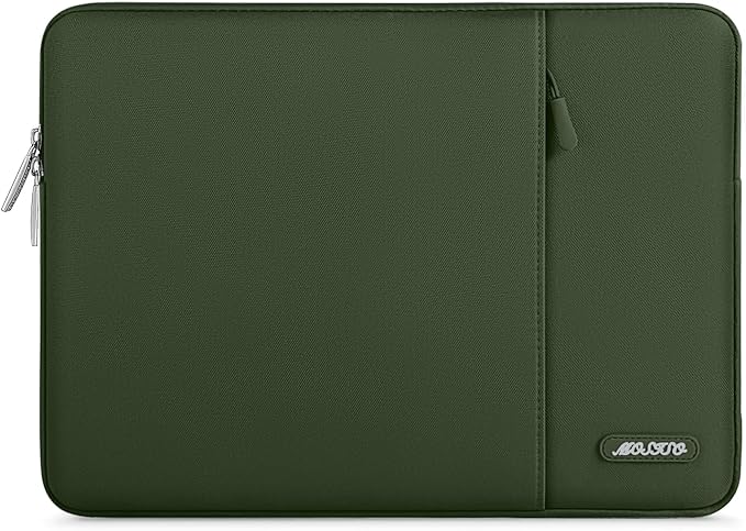 MOSISO Laptop Case 13 inch, Laptop Sleeve Compatible with MacBook Neo/Air/Pro 13 inch with A18/M5/M4/M3/M2/M1 Chip 2026-2016, Polyester Vertical Computer Sleeve Bag with Pocket, Army Green