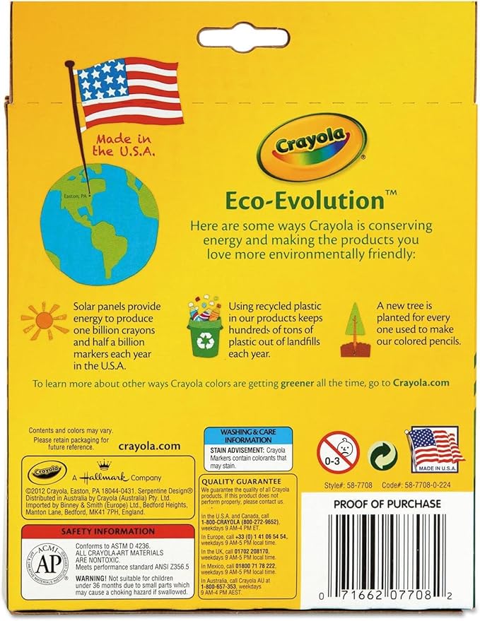 Crayola Classic Markers, Broad Line 8 ea (Pack of 2)