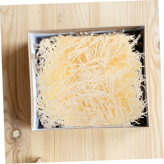 Yardwe Each Natural Paper Shreds for Box Filling Lightweight Recyclable Crinkle Cut Filler Paper for Wrapping Wedding Birthday and Treat Packaging Decoration