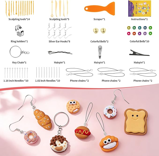 ARTpar Polymer Clay Kit 72 Colors,Modeling Clay for Kids,Non-Sticky Molding Oven Bake with 20 Sculpting Tools and Accessories,DIY Crafts for Kids Adults