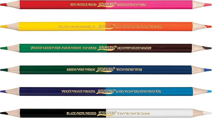 Prang Duo-Colored Pencils, 12 Assorted Colors, 16 Count