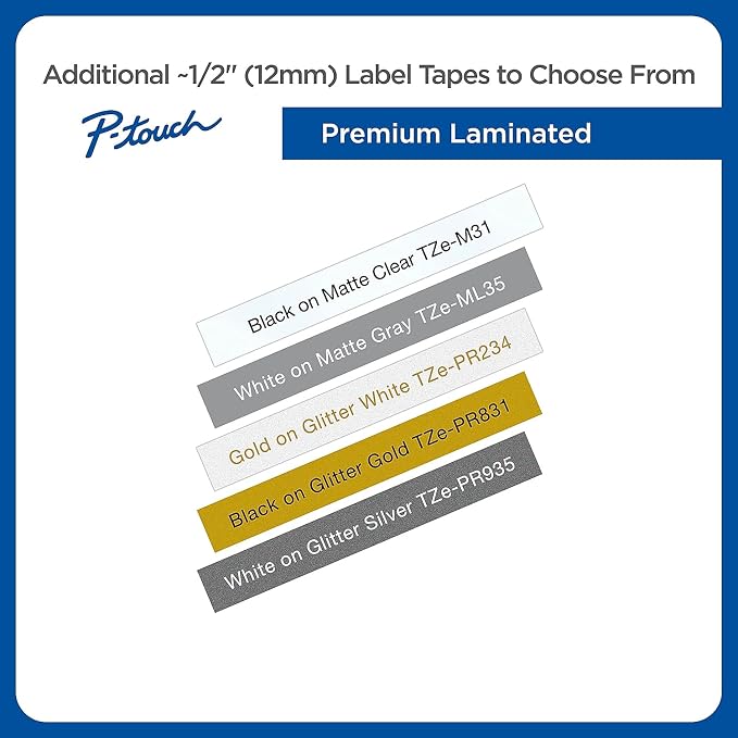 Brother Genuine P-Touch TZE-232 Tape, 1/2" (0.47 mm) Standard Laminated P-Touch Tape, Red on White Laminated for Indoor or Outdoor Use, Water-Resistant 26.2 ft (8m), Single-Pack