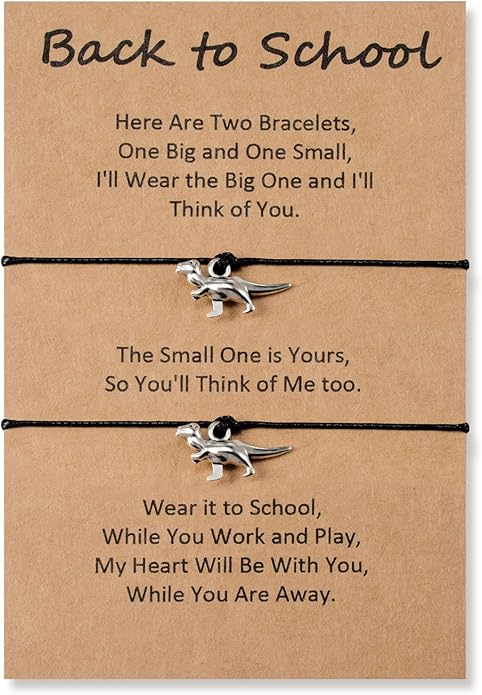 Back to School Gifts Mommy and Me Bracelet First Day of School Matching Wish Bracelets Set for Mother Daughter Son Women Teen Girls Boys Jewelry Gift