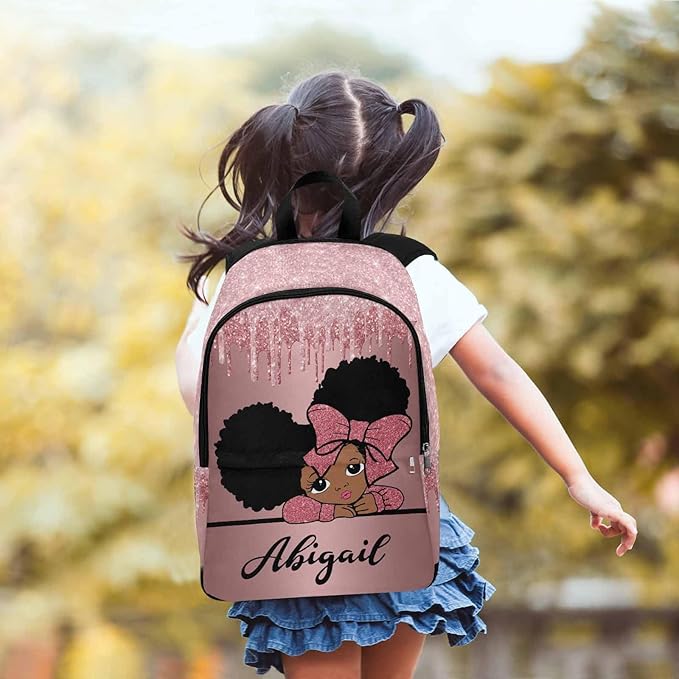 M YESCUSTOM Custom Name Backpack for Girls Kids Princess School Bookbag Personalized with Shoulders Bag Casual Daypack Childrent Travel for Daughter Granddaughter Sister
