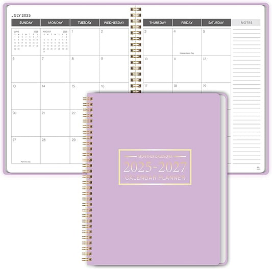 Monthly Planner 2026-2027, 2026 Calendar 18 Months Planner, January 2026 - June 2027, 8.5" x 11", 2026 Academic Calendar Hard PVC Cover with Spiral Bound, Perfect for School & Office for Women & Men