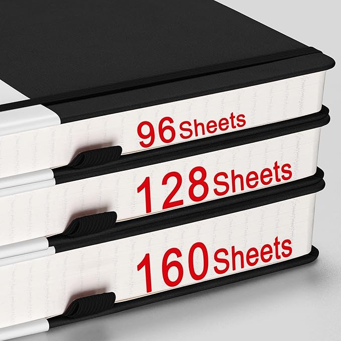 AHGXG Dotted Journal - 320 Numbered Pages Dot Grid Notebook A5 Thick Journal, 100gsm Thick Dotted Paper, Leather Hardcover,Inner Pocket, 5.75'' × 8.38''