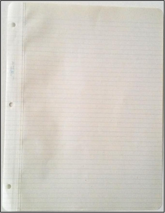 804-13F Cloth Reinforced Lined Filler Paper 8 1/2" x 11" Made in USA Sold Loose in Packages of 20 Sheets