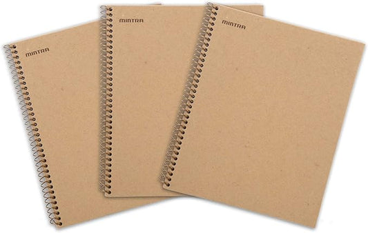 Mintra 100% Recycled Notebooks (Letter Size (8.5in x 11in), Plain Cover 3pk)