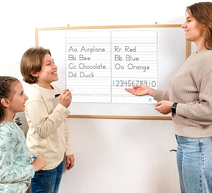 Extra Large Magnetic Handwriting Paper - 23'x18', Jumbo Magnetic Notebook Paper for Whiteboard, Giant Magnet Lined Papers for Classroom, Giant Lined Dry Erase Chart - Simply Magic