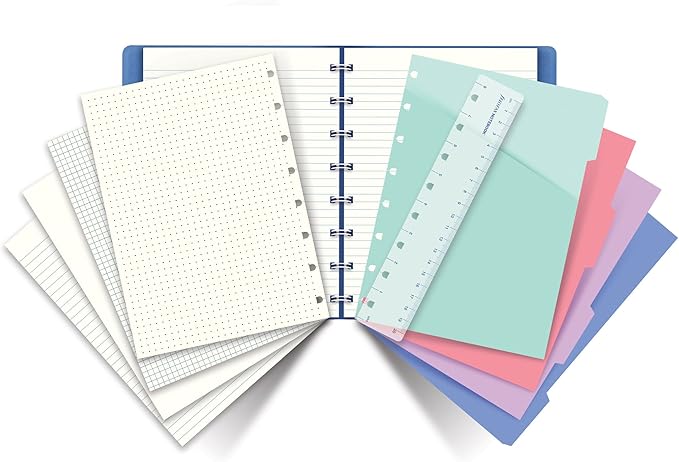 Filofax Notebooks Letter Dotted Journal Refill, Moveable, 10 7/8 X 8 1/2, 32 Cream Sheets Fits Refillable Letter Journals (B112016U)