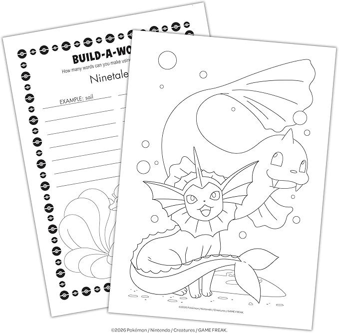 Pokémon 192-Page Coloring Book for Kids – Large Coloring Book for Boys & Girls Ages 3-10, Official Book Featuring Pikachu and Favorite Pokémon Characters