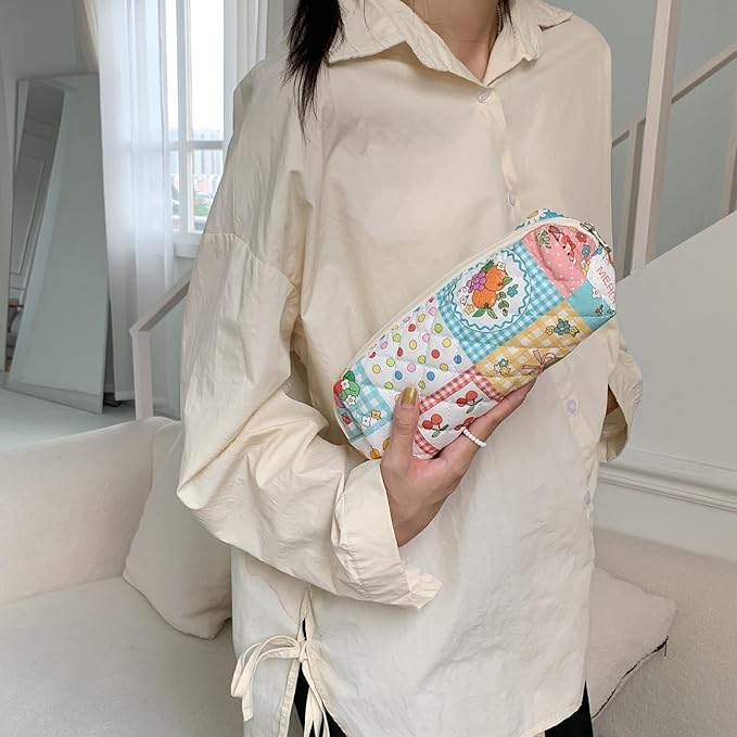 Pencil Case Pen Case Office College School Storage Bag Pouch Holder Box Organizer Makeup Pouch Cosmetic Bag Aesthetic Cute Pencil Case for Girls Boys Kids (C)
