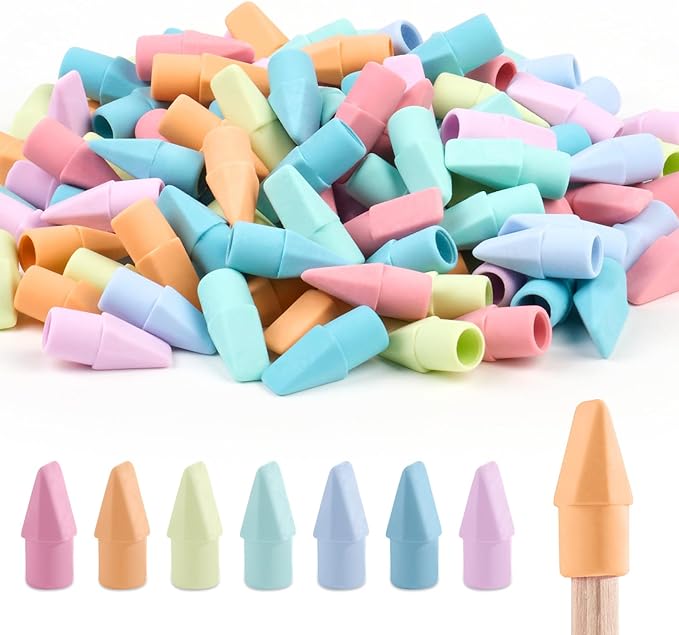 120 Pack Erasers for Kids, Sooez Pencil Top Erasers, Eraser Caps, Cap Toppers Small Cute Drawing Erasers, Classroom Must Have for Teacher & Student, Back to School Supplies